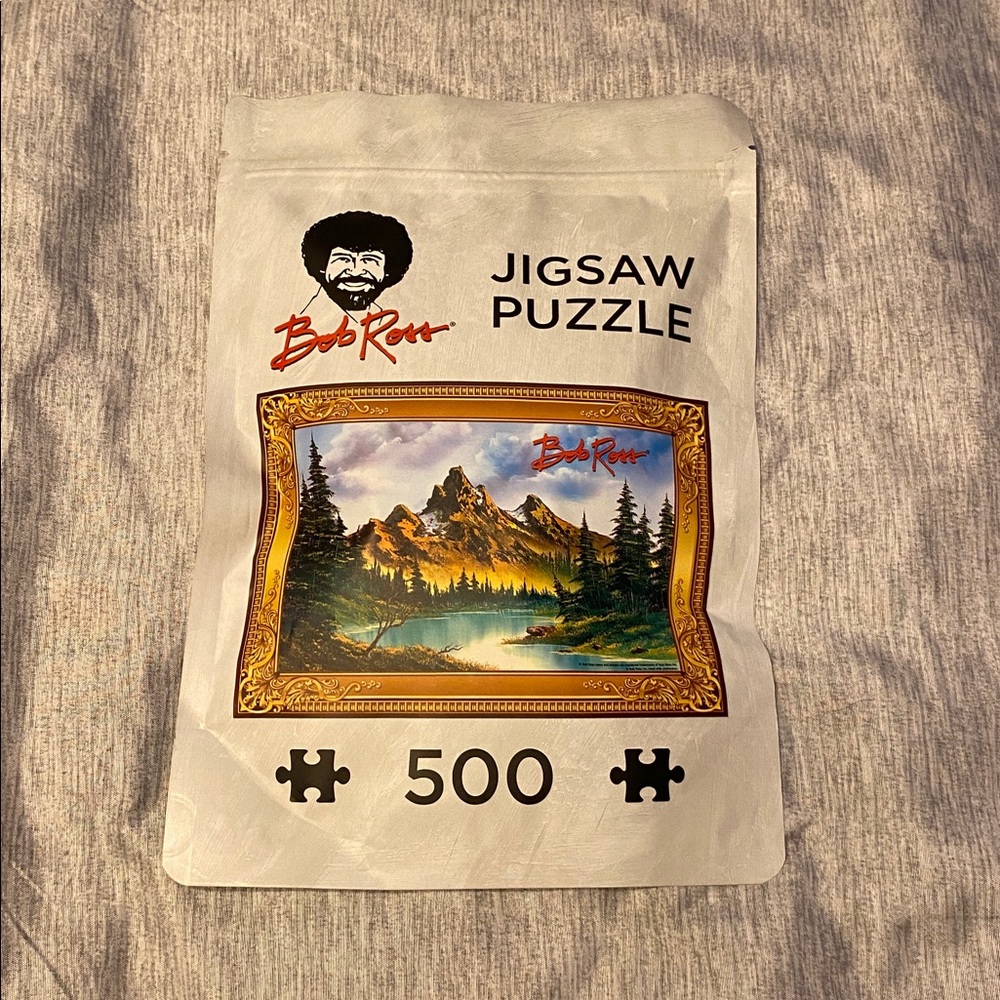 Bob Ross 500 Piece Jigsaw Puzzle Landscape Painting Art NECA